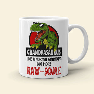 With Lots Of Love-Personalized Family Dad Mug,Gifts For Dinosaur Lover/Dad/Grandpa