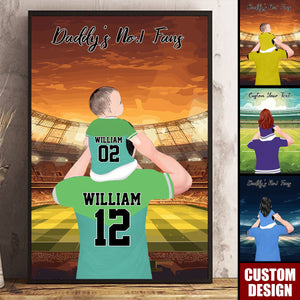 Personalized Dad And Kid Soccer Poster - Gift For Soccer Lover