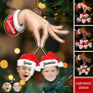 2024 New Release Custom Photo Grandma Grandkids Christmas Gift - Personalized Acrylic Ornament