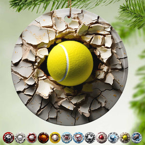 12 Sports Balls Ceramic Ornament - 2024 New Release