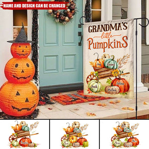 Little Pumpkins Of Grandma – Personalized Halloween Garden Flag Fall Decoration