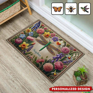 Beautiful Flowers Garden-Personalized Doormat-Gift For Family Friends