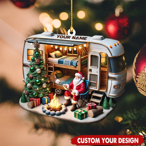 Personalized Santa RV Camping Ornament-Gift for Camping and Travel Lovers-2024 New Release