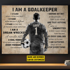 Personalized Female/Male Soccer Goalkeeper Poster-Gift For Soccer Lovers