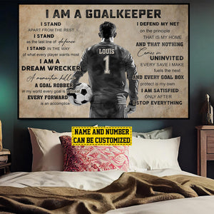 Personalized Female/Male Soccer Goalkeeper Poster-Gift For Soccer Lovers