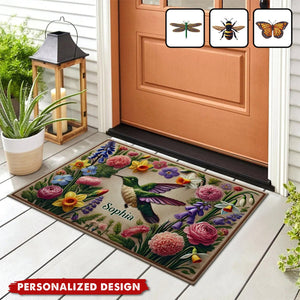 Beautiful Flowers Garden-Personalized Doormat-Gift For Family Friends