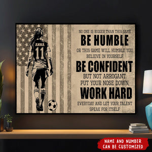 Personalized Soccer Life Lessons Poster- Gift For Soccer Lovers