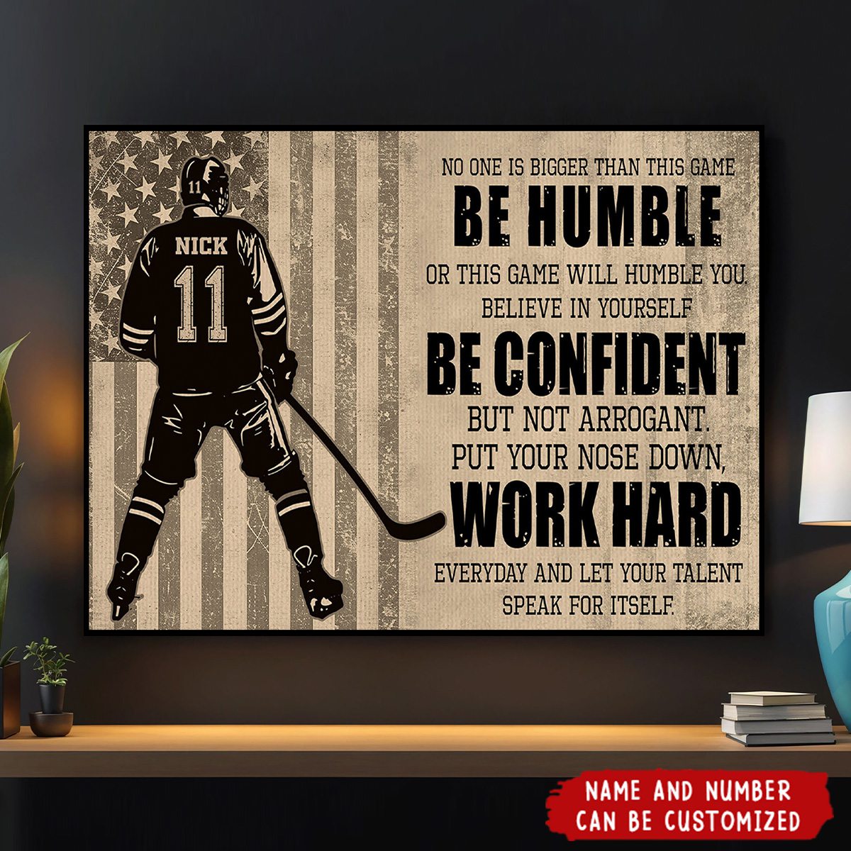 Personalized Hockey Life Lessons Poster- Gift For Hockey Lovers