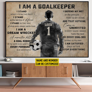 Personalized Female/Male Soccer Goalkeeper Poster-Gift For Soccer Lovers