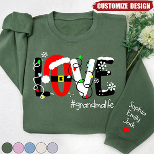 2024 New Release Personalized Love grandmalife Christmas With Grandkids Sweatshirt