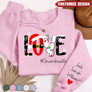 2024 New Release Personalized Love grandmalife Christmas With Grandkids Sweatshirt