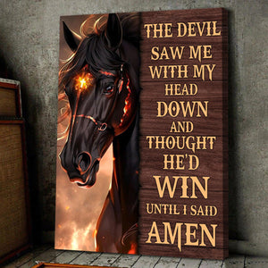 Retro Angel Horse Poster-Gift For Horse Lover