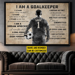 Personalized Female/Male Soccer Goalkeeper Poster-Gift For Soccer Lovers