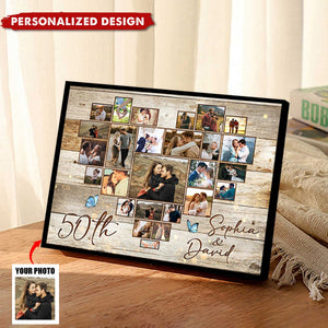 Heart Photo-Personalized Poster-Gift for Couples