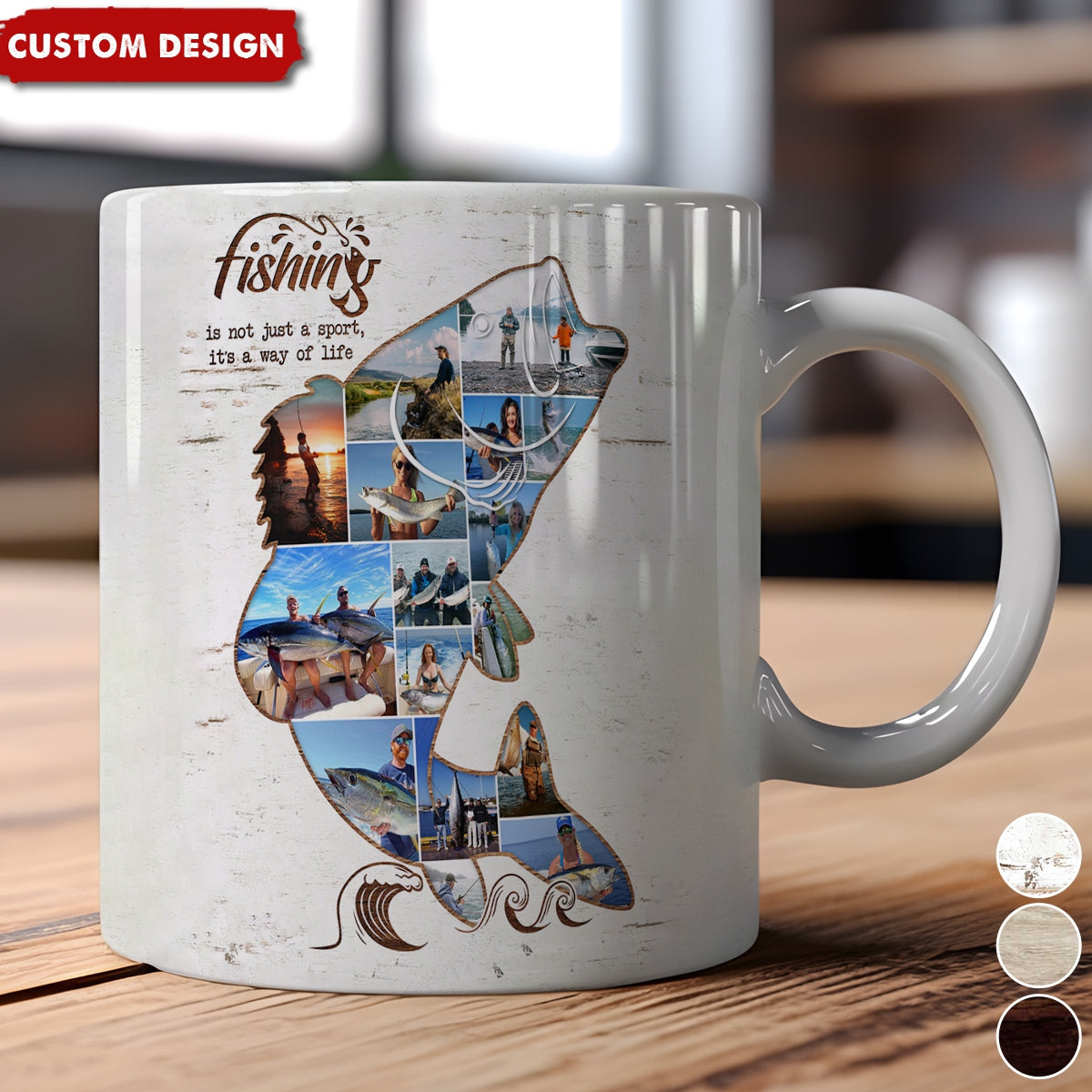 Fishing Is A Way Of Life - Fishing Photo Collage Personalized Mug - Gift For Fishing Lovers