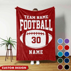 Personalized Football Blanket - Gift For  Football Lovers