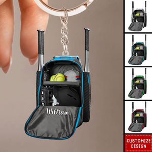 2024 New Release - Personalized Softball Backpack Acrylic Keychain