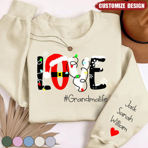 2024 New Release Personalized Love grandmalife Christmas With Grandkids Sweatshirt