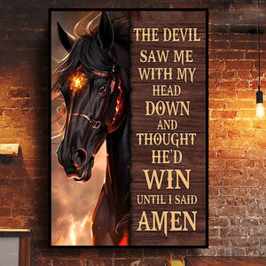 Retro Angel Horse Poster-Gift For Horse Lover