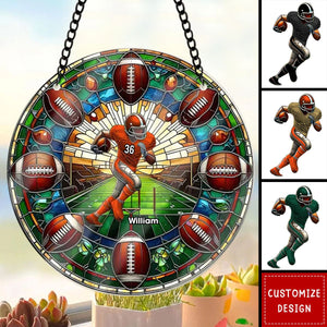 Personalized Gifts For Football Lovers Suncatcher Ornament