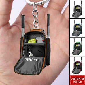 2024 New Release - Personalized Softball Backpack Acrylic Keychain