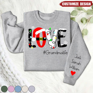 2024 New Release Personalized Love grandmalife Christmas With Grandkids Sweatshirt