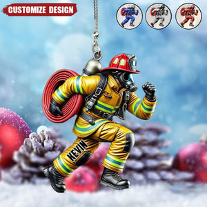 2024 New Release - Personalized Firefighter Acrylic Ornament – Best Gift For Christmas