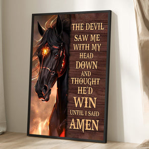 Retro Angel Horse Poster-Gift For Horse Lover