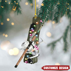 Personalized Fishing Tools Christmas Xmas Tree 3D Ornament