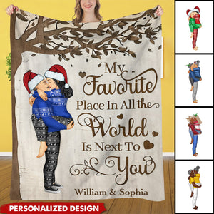 2024 New Release My Favorite Place In All The World - Personalized Blanket-Gift For Couple