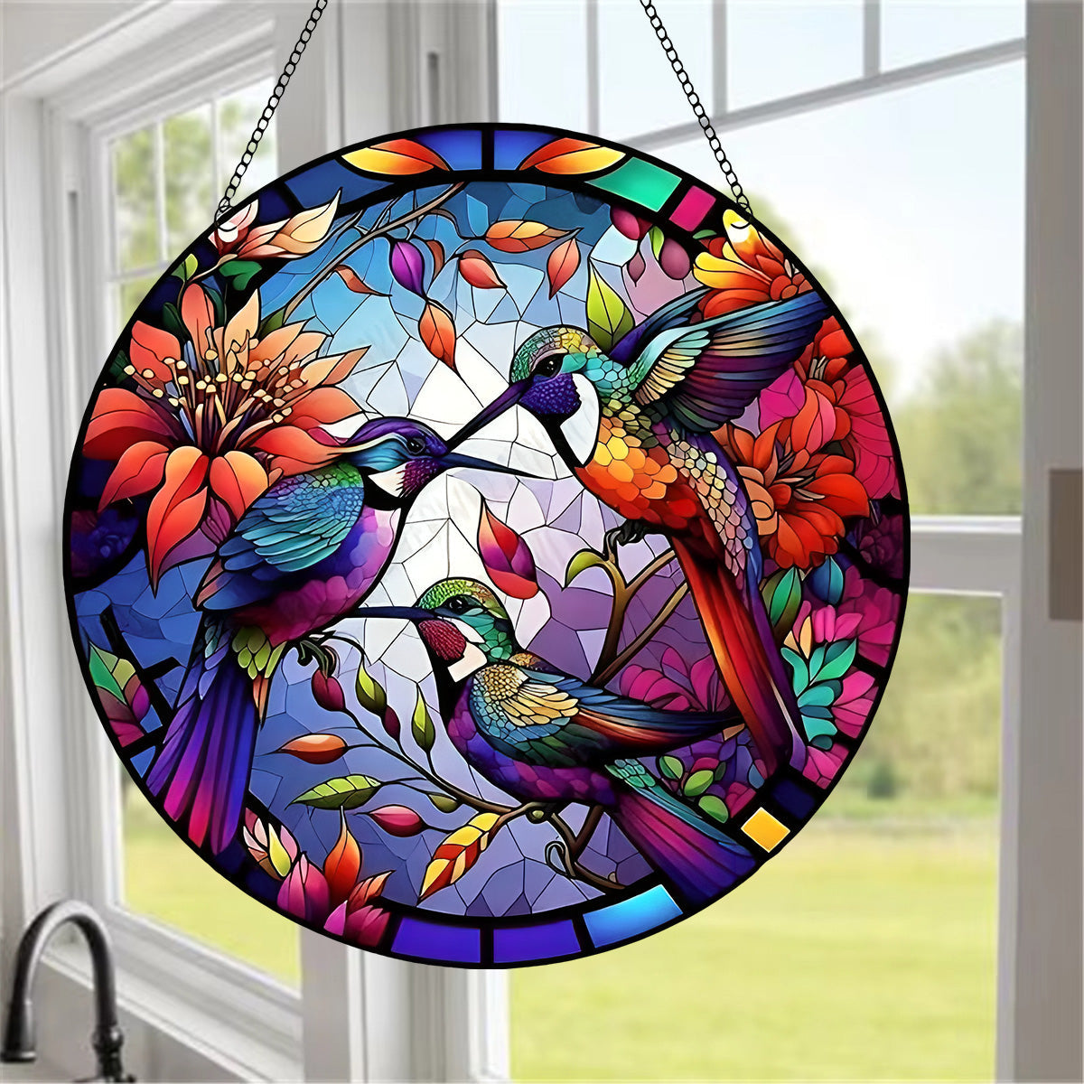 Hummingbird Suncatcher Ornament Window Decor