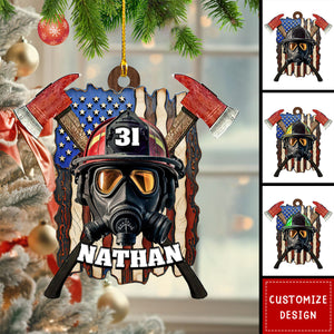 2024 New Release Personalized Firefighter Uniform Christmas Ornament - Gift For Firefighter