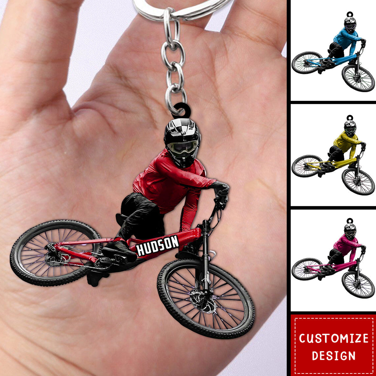 Personalized Mountain Bike Keychain-Gift for Biker-2024 New Release