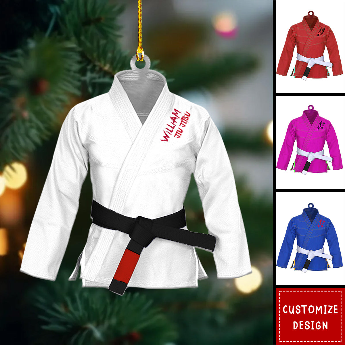 Personalized Jiu Jitsu Uniform Christmas Ornament-Gifts For Jiu Jitsu Lovers - 2024 New Release