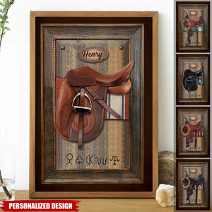 Personalized Horse Saddle Poster-Gift For Horse Riding Lover