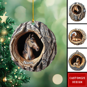 Personalized Horse Christmas Ornament Gift for Horse Lover-2024 New Release