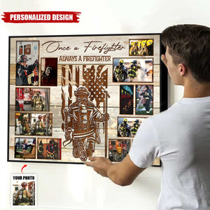 Firefighter Photo-Personalized Poster-Gift For Firefighter Team