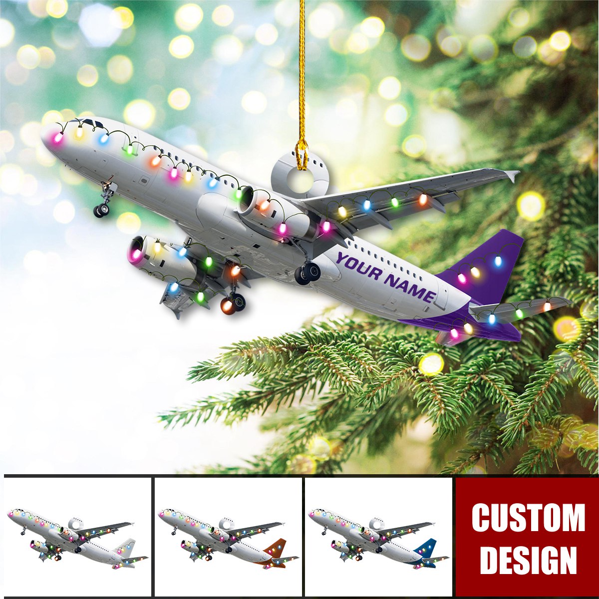 Personalized Airplane Ornament, Gifts For Pilot - 2024 New Release