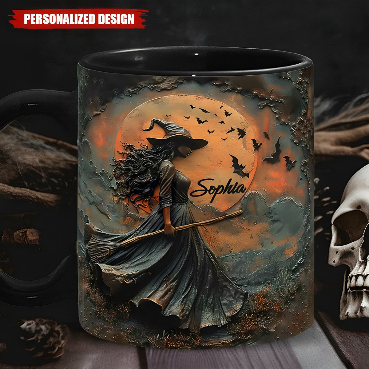 New-Beautiful Witch - Personalized Witch Accent Mug