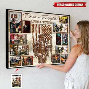 Firefighter Photo-Personalized Poster-Gift For Firefighter Team