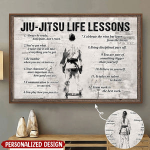 Personalized Jiu-Jitsu Life Lessons Poster - Gift For Jiu-Jitsu Lovers