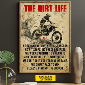 The Dirt Life Motocross-Personalized Motocross Poster Print-Motocross Gift For Boy Man