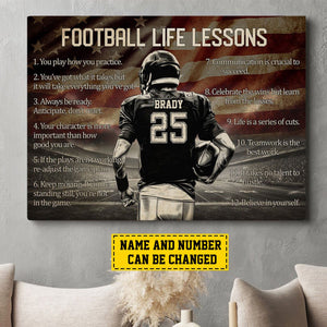 Personalized Football Life Lessons Poster-Gift For Football Lovers