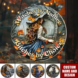 Personalized Halloween Gifts For Witch Lovers Suncatcher Ornament