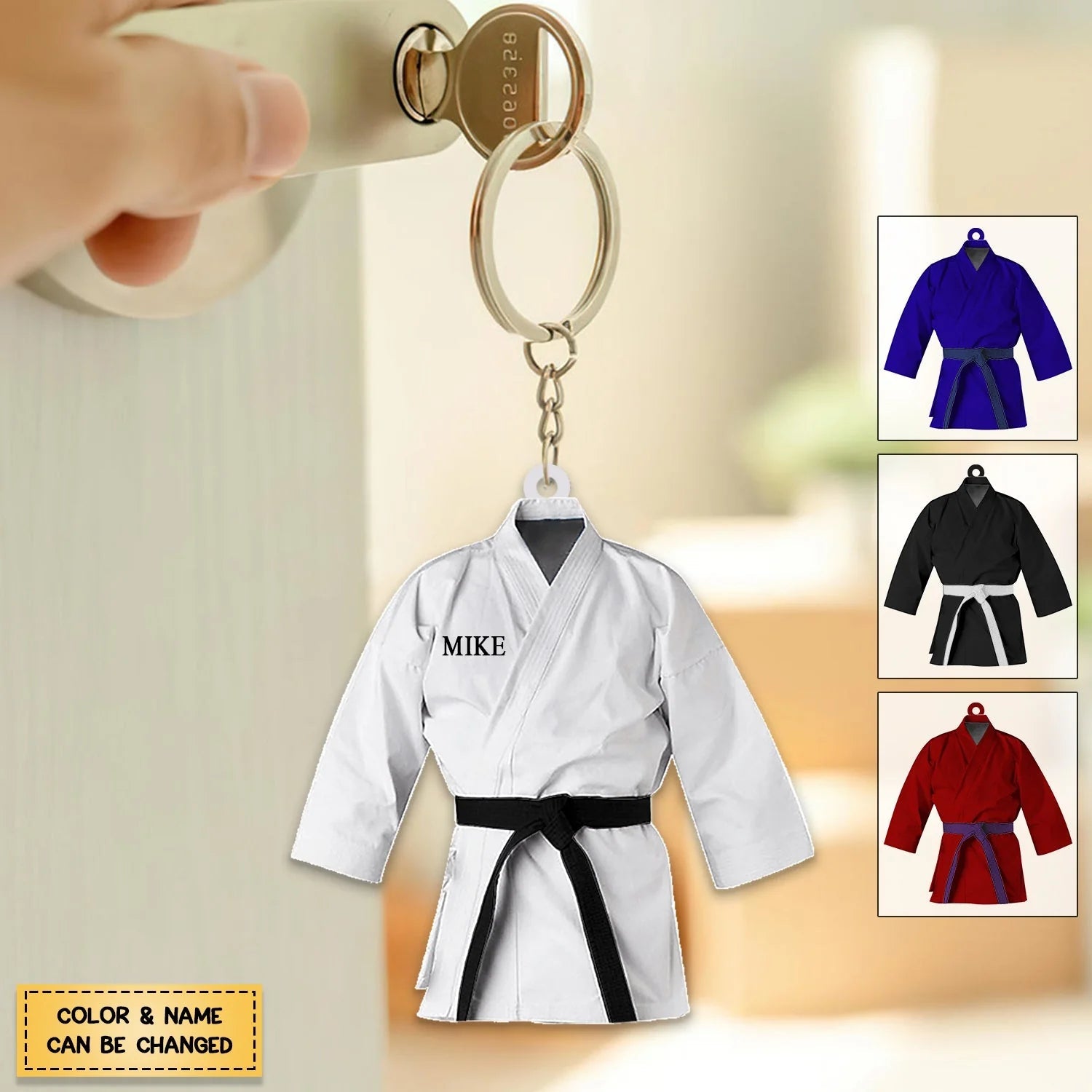 Personalized Karate Uniform Acrylic Keychain