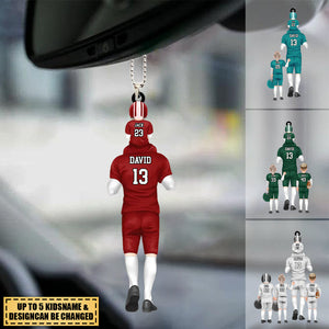 Personalized American football Kids & Dad/Grandpa Acrylic Ornament