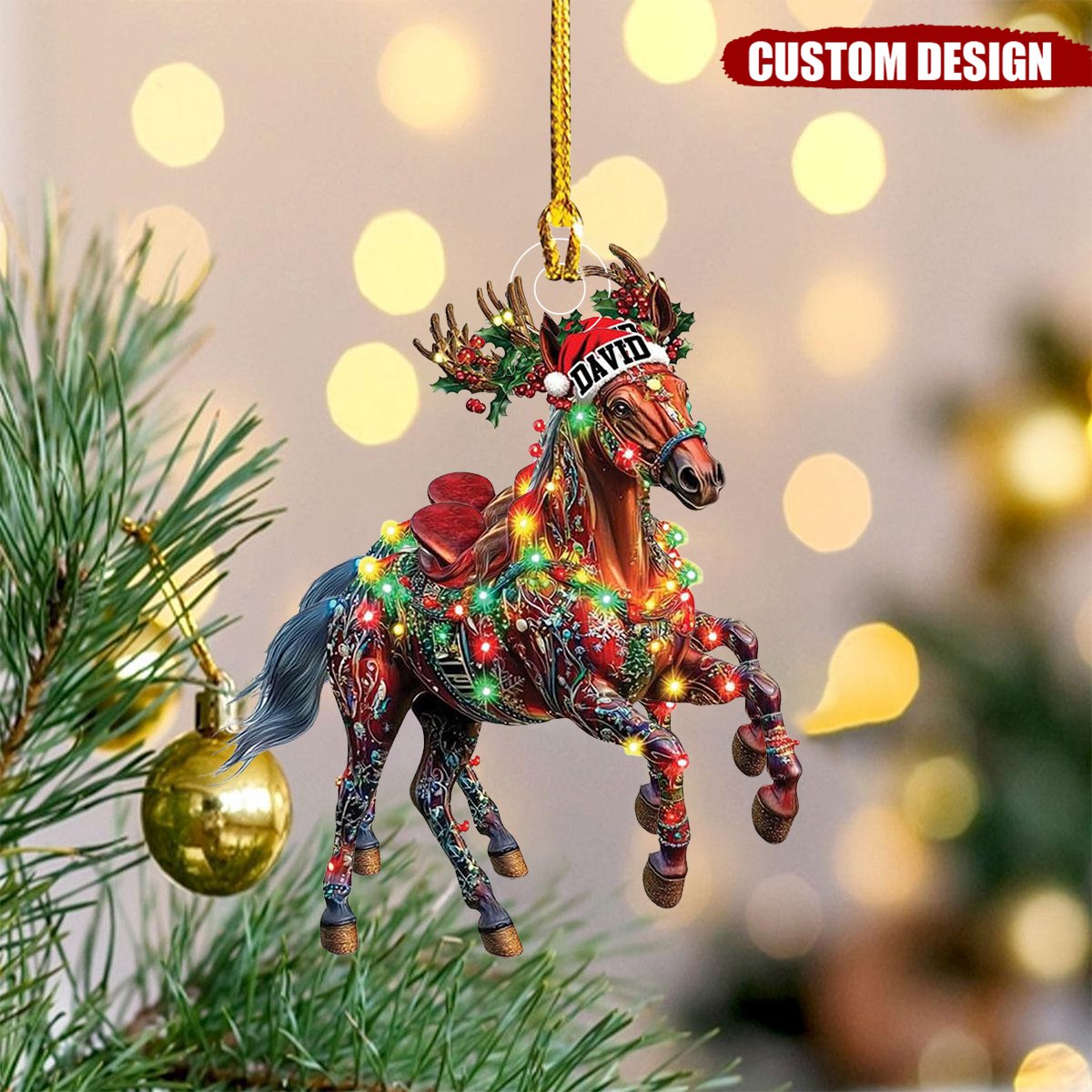 Personalized Horse Christmas Ornament - 2024 New Release