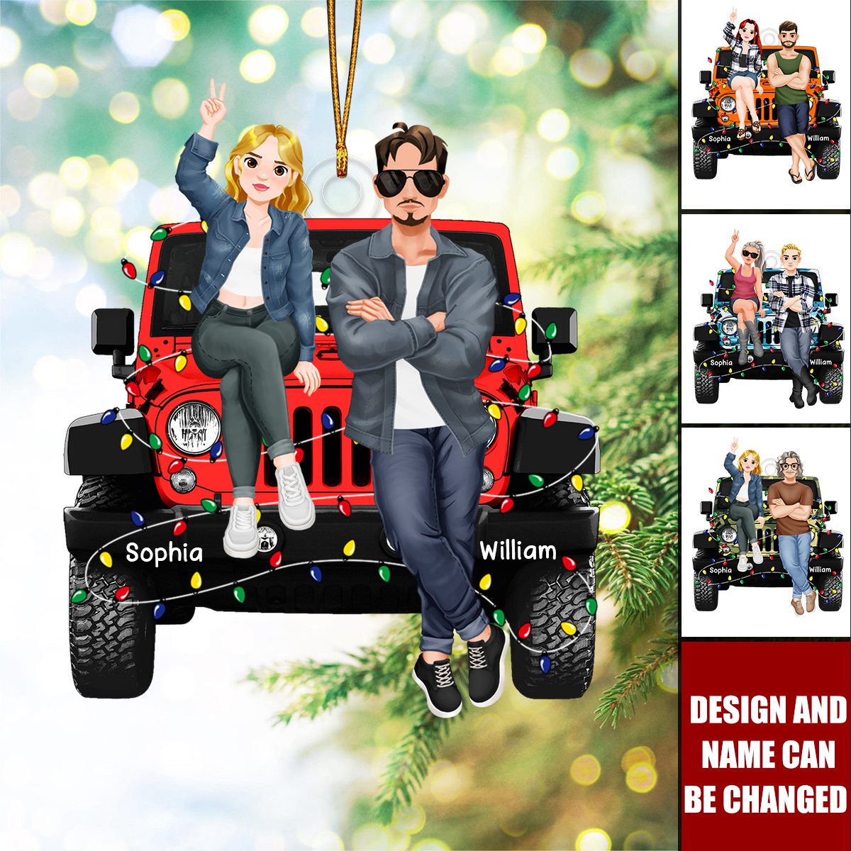 2024 New Release - Off Road Couple Personalized Christmas Ornament