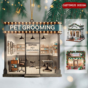 Personalized Pet Grooming Salon Ornaments - Gift for Pet Groomer- 2024 New Release