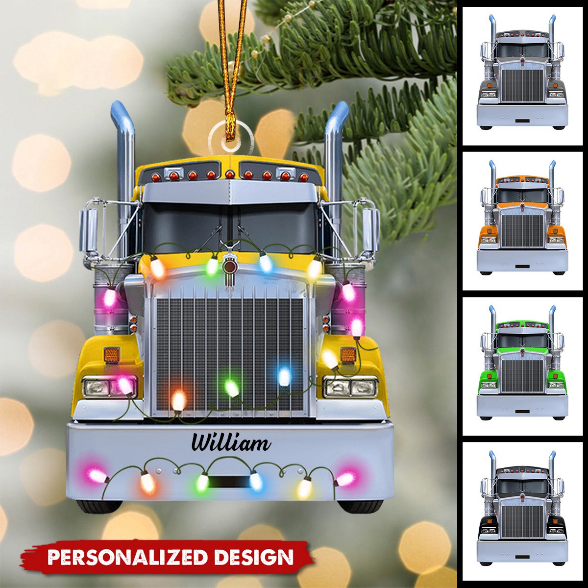 2024 New Release Personalized Gifts For Truckers Christmas Ornament